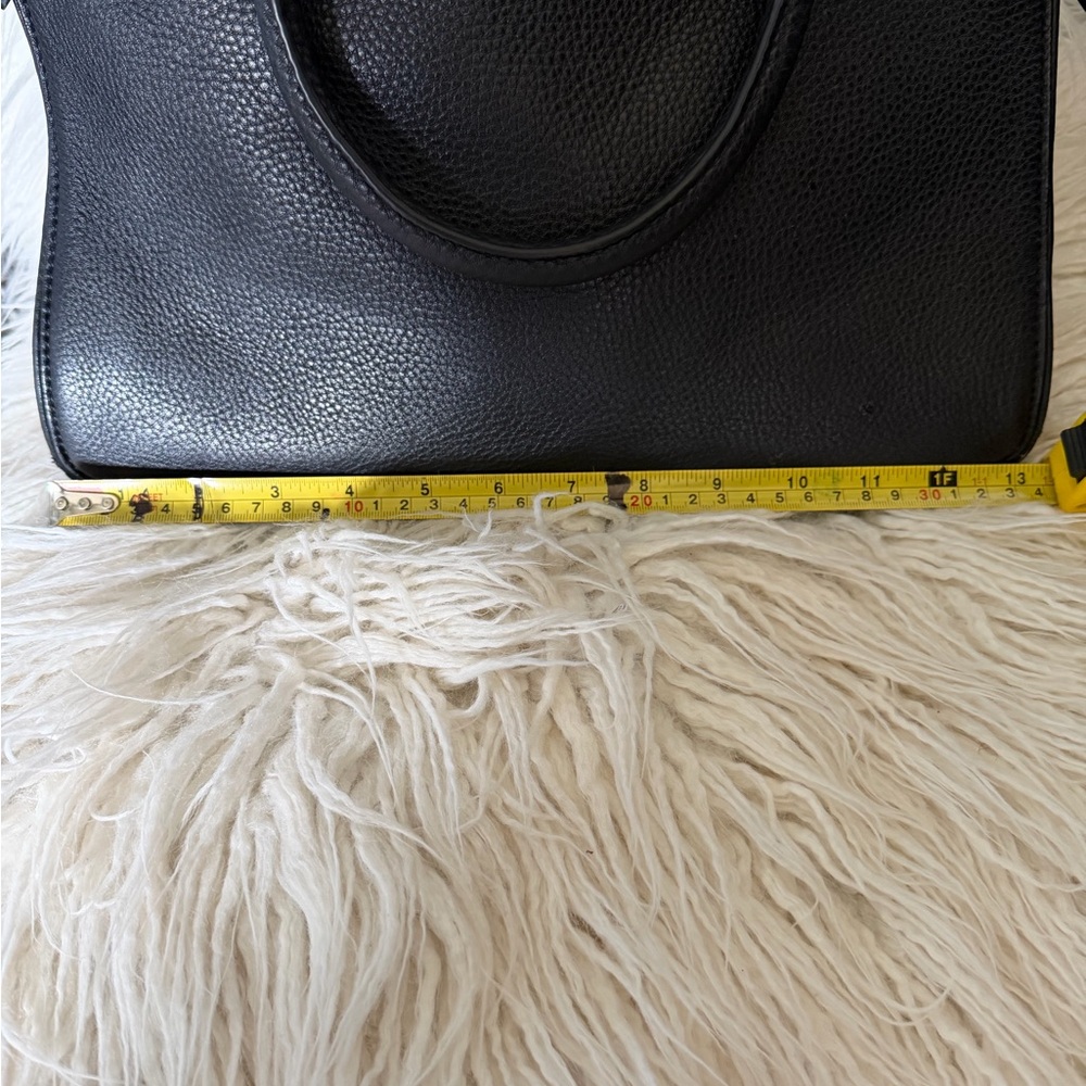 Tory Burch Black Pebbled Leather Satchel - Picture 8 of 9